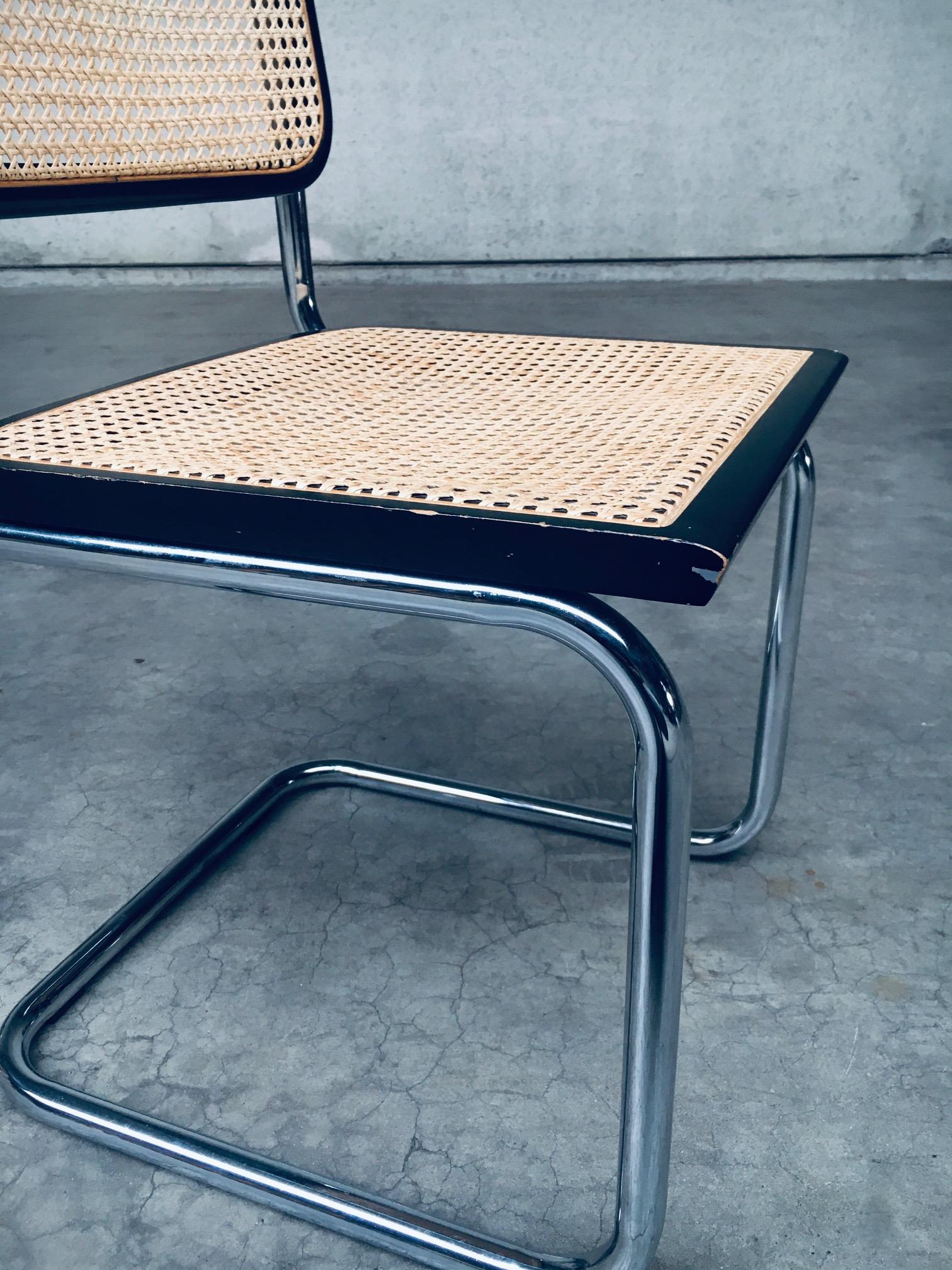 Bauhaus Design CESCA Dining Chair set, Italy 1980's For Sale 12