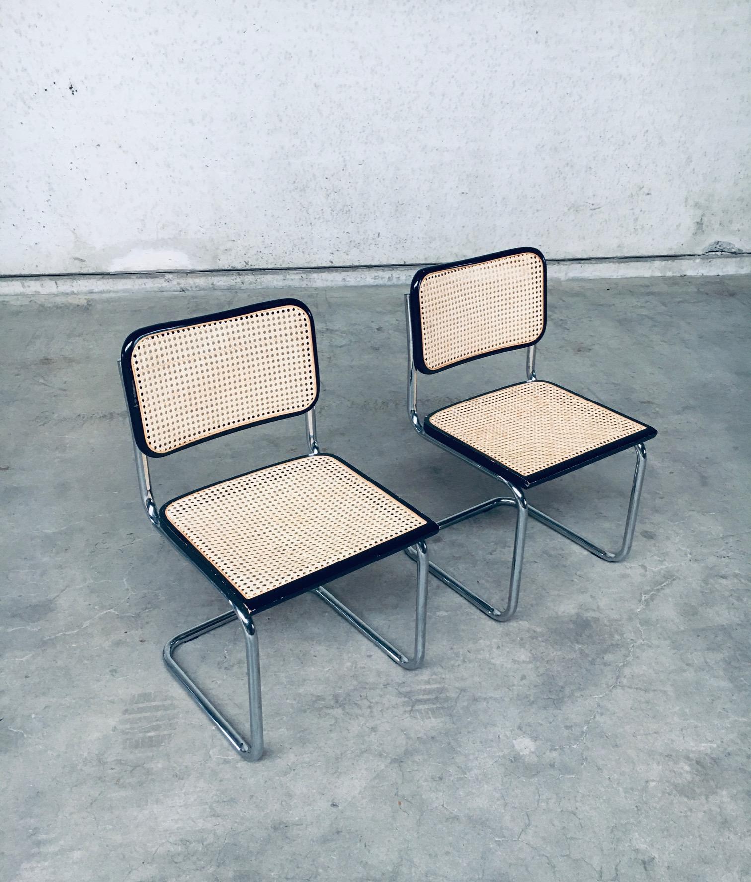 Bauhaus Design CESCA Dining Chair set, Italy 1980's In Good Condition For Sale In Oud-Turnhout, VAN