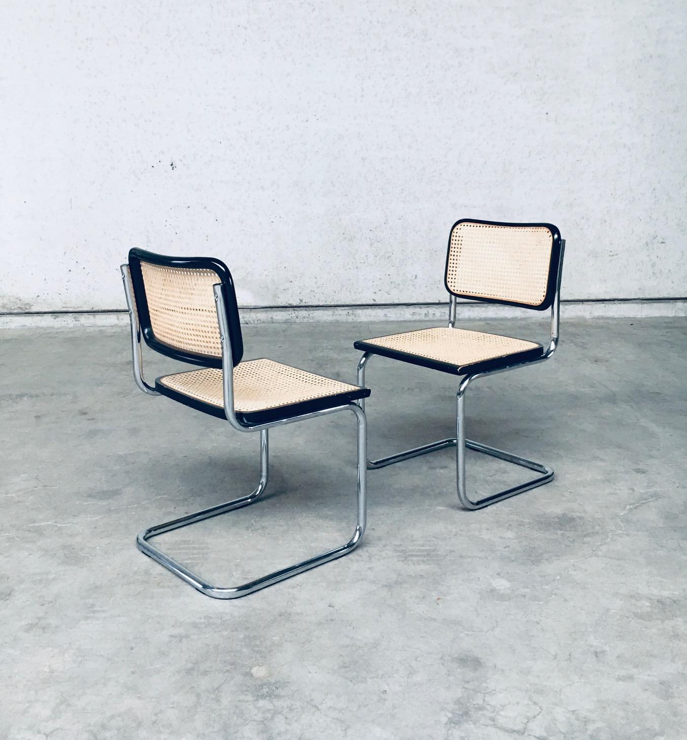 Bauhaus Design CESCA Dining Chair set, Italy 1980's For Sale 1