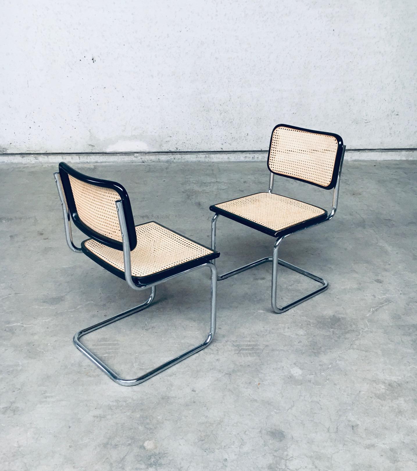 Bauhaus Design CESCA Dining Chair set, Italy 1980's For Sale 2