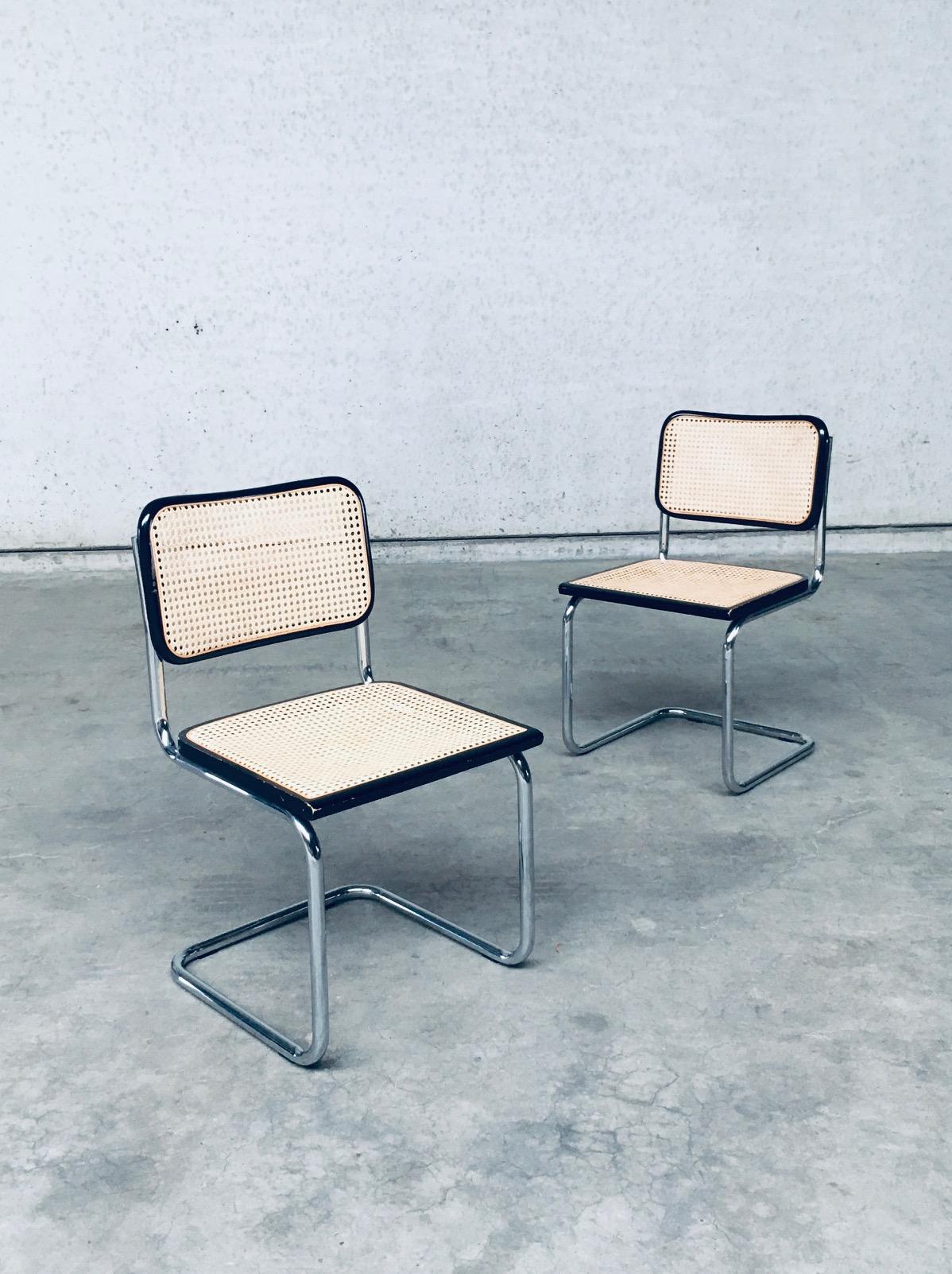 Bauhaus Design CESCA Dining Chair set, Italy 1980's For Sale 3