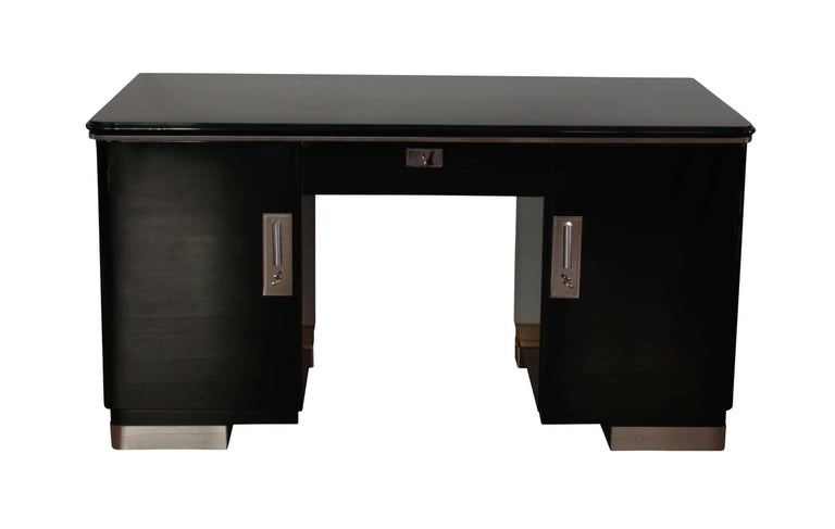 Bauhaus Desk Black And Chrome Germany Circa 1930 For Sale At