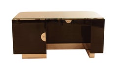 Bauhaus Desk, Black Lacquer and Chrome, Germany, circa 1930