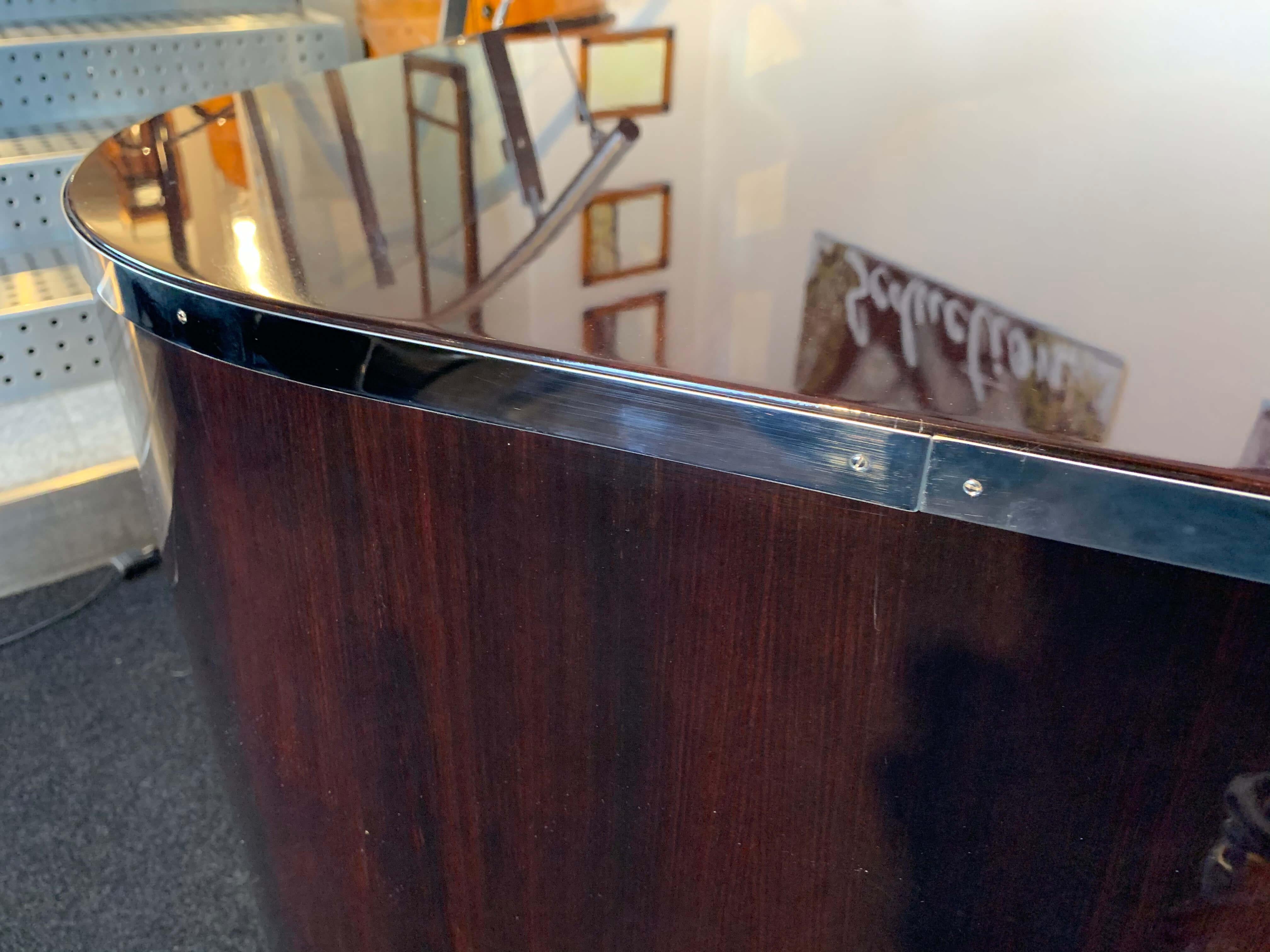 Lacquered Rosewood Desk by Erich Diekmann, Bauhaus, Germany, 1920s For Sale 4