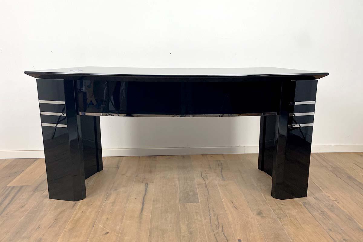 Bauhaus Desk in Black Piano Laquer from an Old Print Shop 3