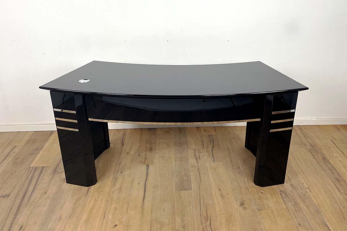 Bauhaus Desk in Black Piano Laquer from an Old Print Shop 4