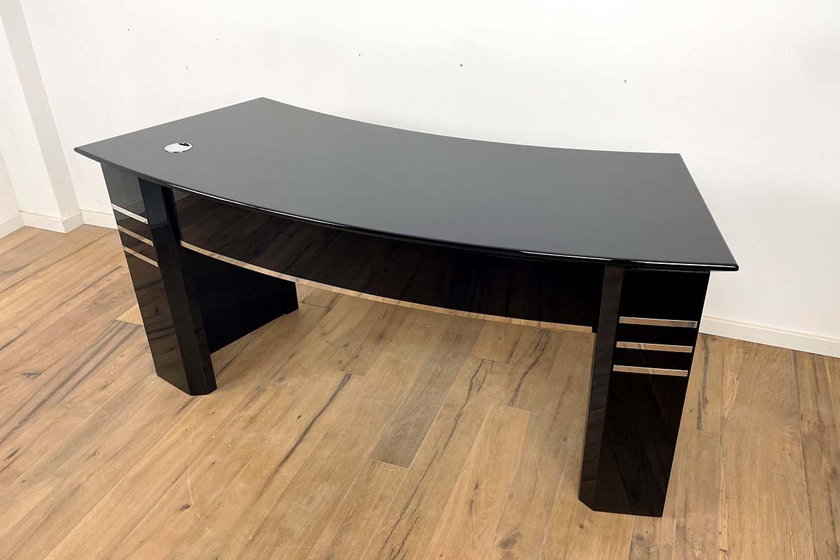 Bauhaus Desk in Black Piano Laquer from an Old Print Shop 2