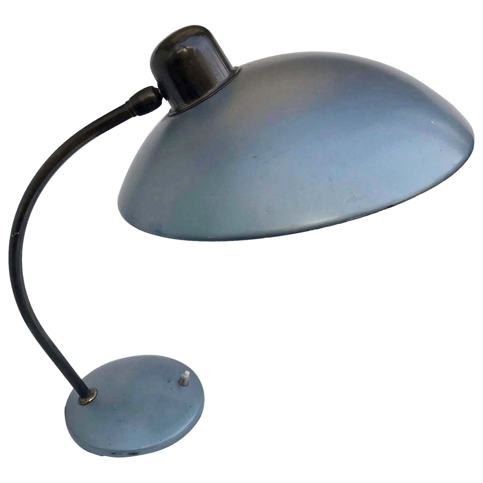 Bauhaus Desk Lamp Blue Metallic by Christian Dell