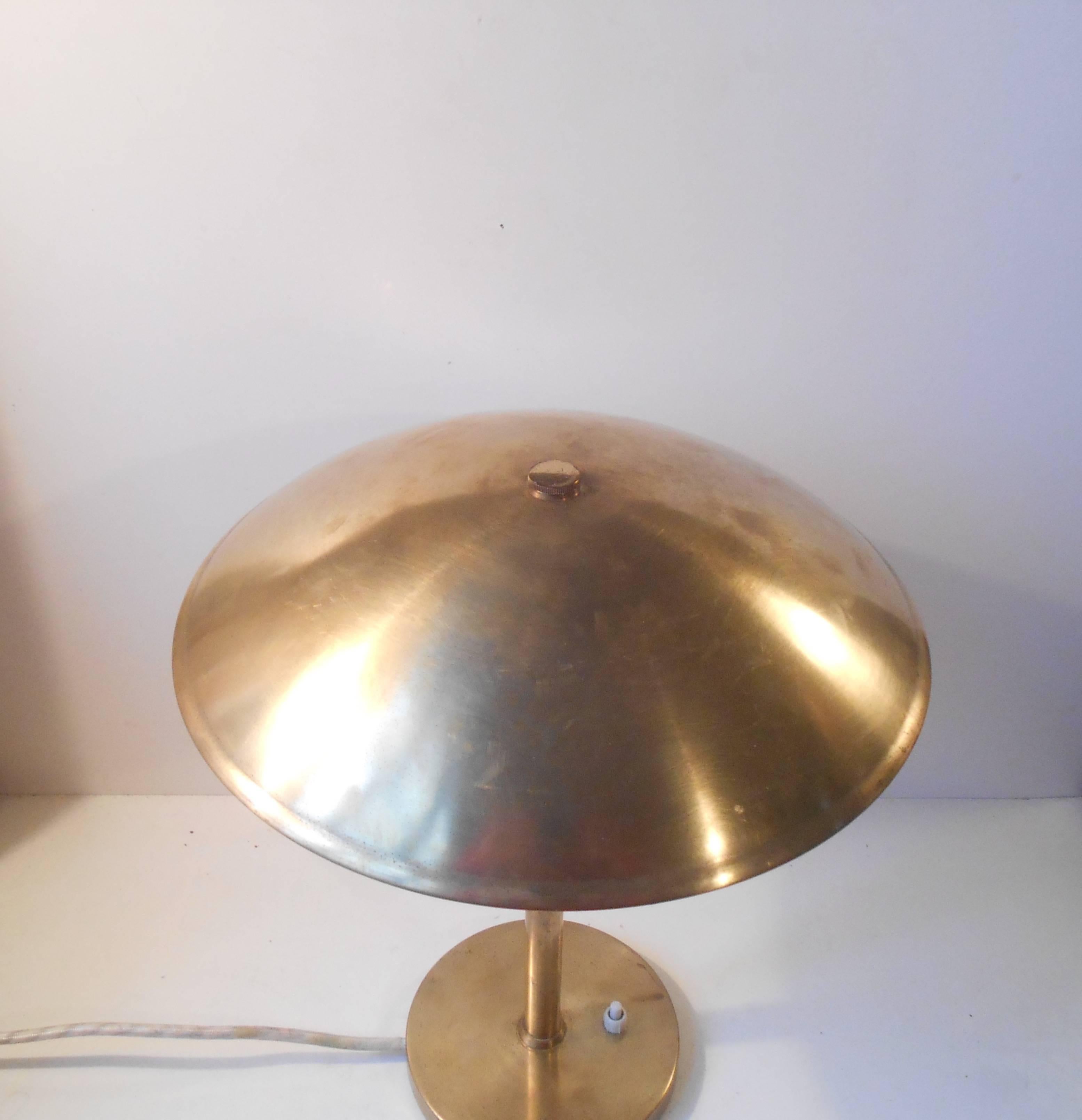 Mid-20th Century Bauhaus Desk Lamp in Brass by Lyfa, Denmark, 1930s