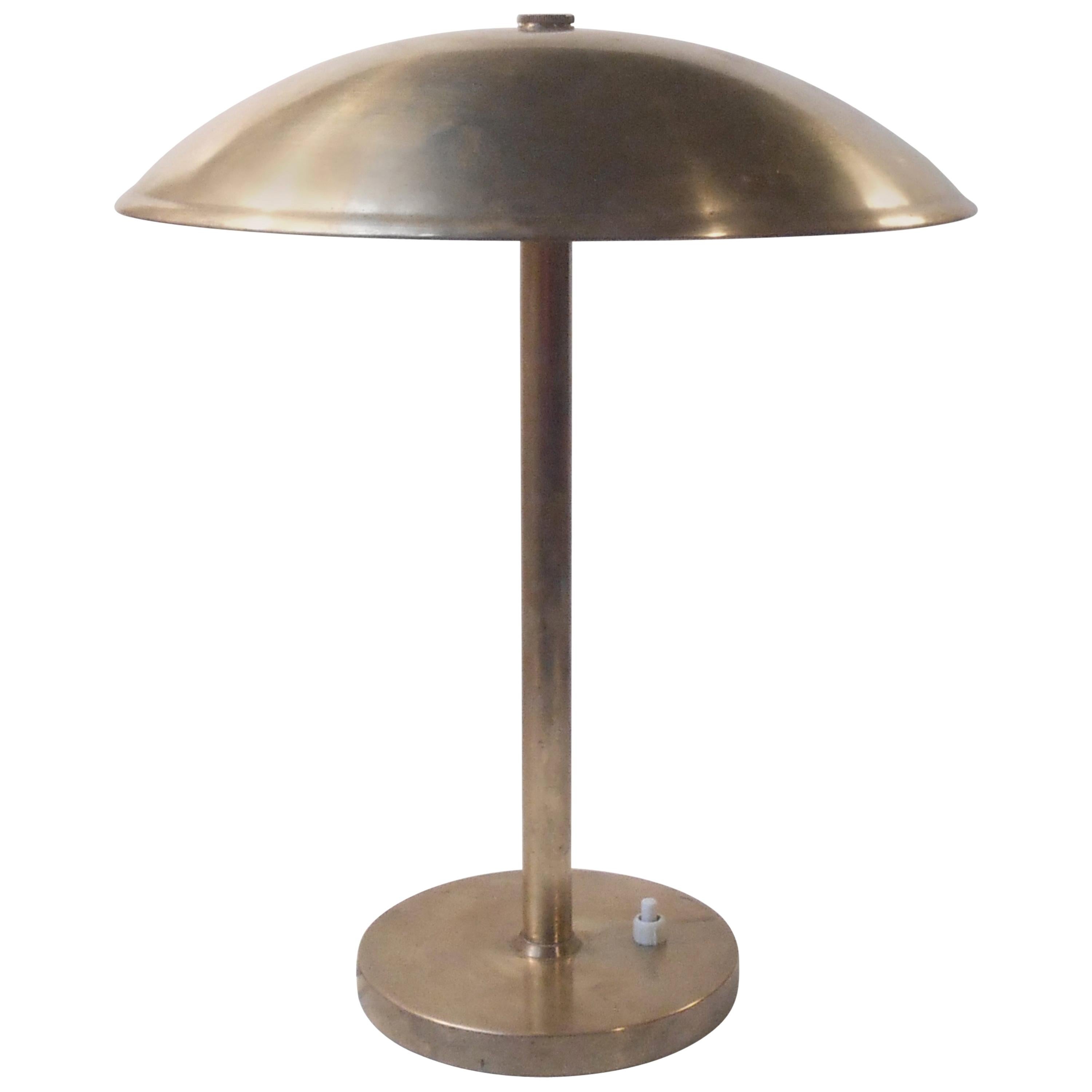 Bauhaus Desk Lamp in Brass by Lyfa, Denmark, 1930s