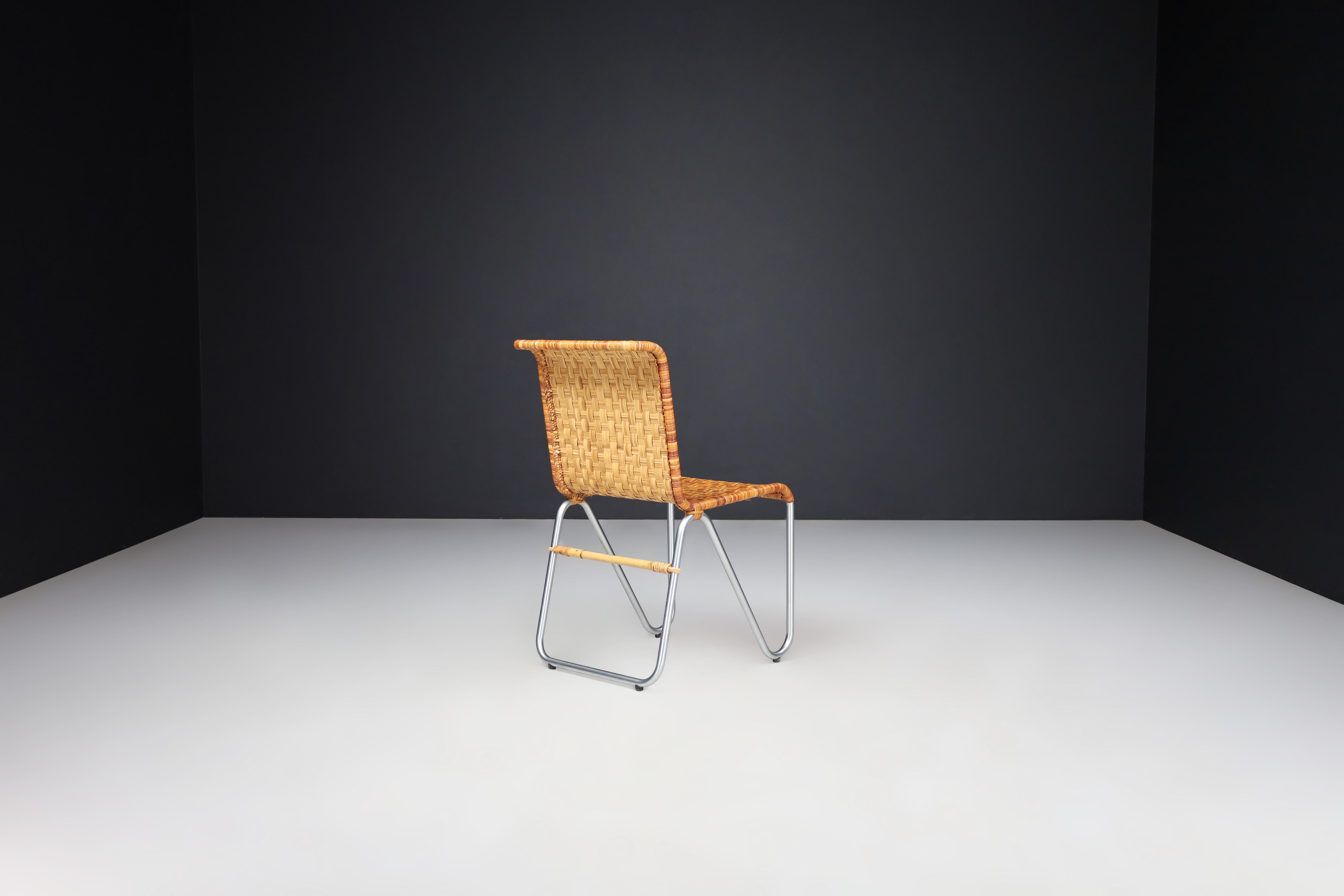 Bauhaus Diagonal Chairs by Willem Hendrik Gispen for Gispen, The Netherlands For Sale 3