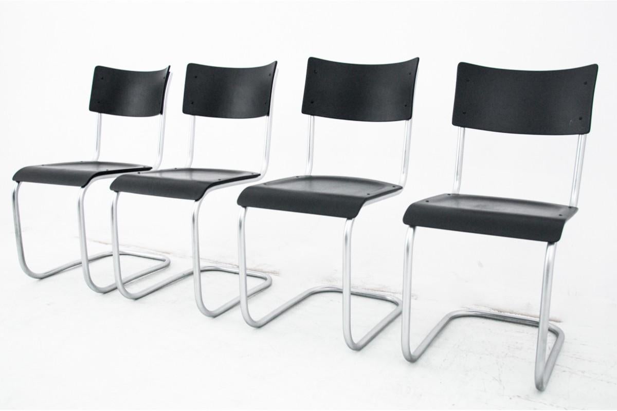 Bauhaus Dining table set table + 4 chairs by Mart Stam, Poland, 1930s