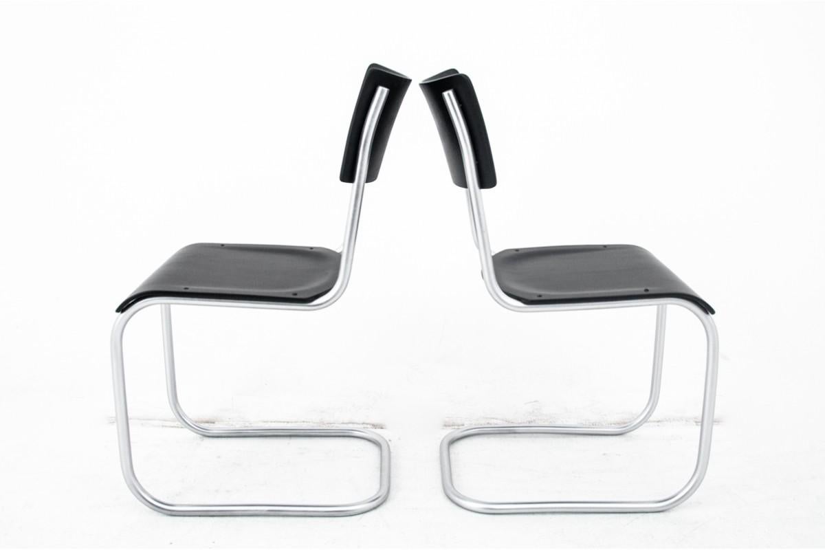 Bauhaus Dining table set table + 4 chairs by Mart Stam, Poland, 1930s