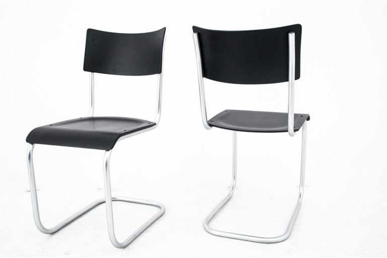 Bauhaus Dining table set table + 4 chairs by Mart Stam, Poland, 1930s