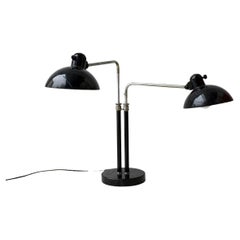Antique Bauhaus Double Arms Table Lamp 6580 by Christian Dell for Kaiser Idell, 1930s 