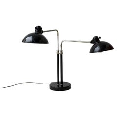Antique Bauhaus Double Arms Table Lamp 6580 by Christian Dell for Kaiser Idell, 1930s