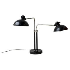 Bauhaus Double Arms Table Lamp 6580 by Christian Dell for Kaiser Idell, 1930s 