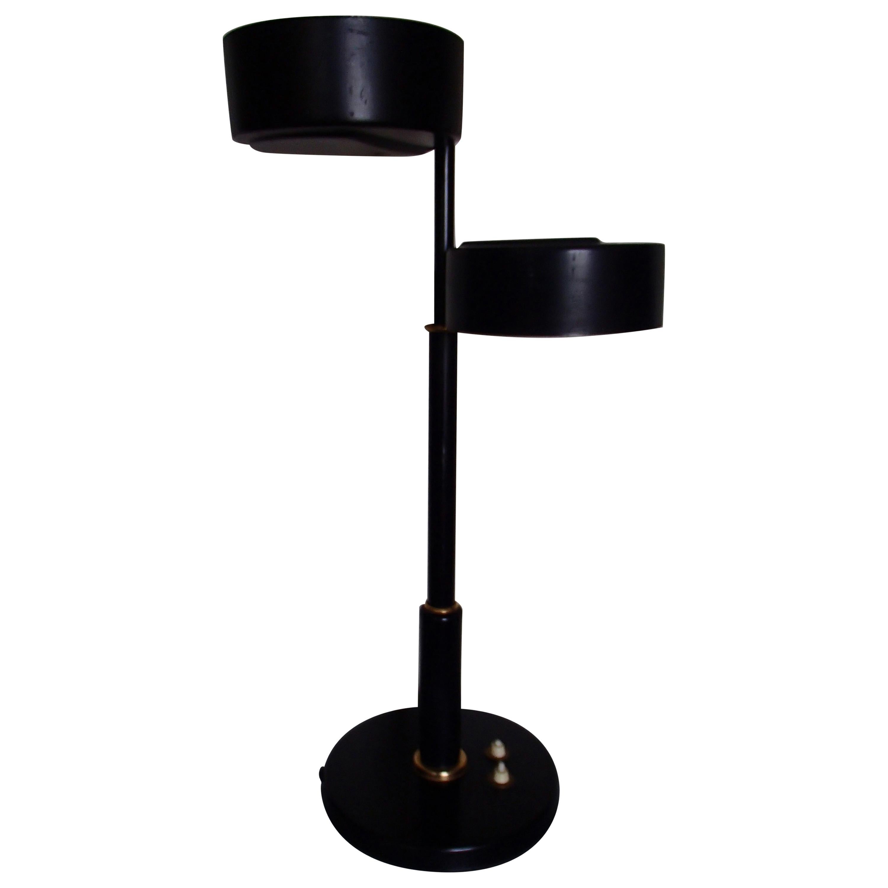 Bauhaus Double Light Black Table Lamp