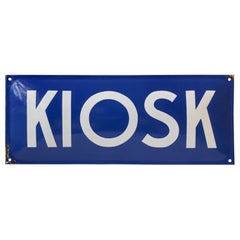 Bauhaus Era Enamel Sign Kiosk, 1930s