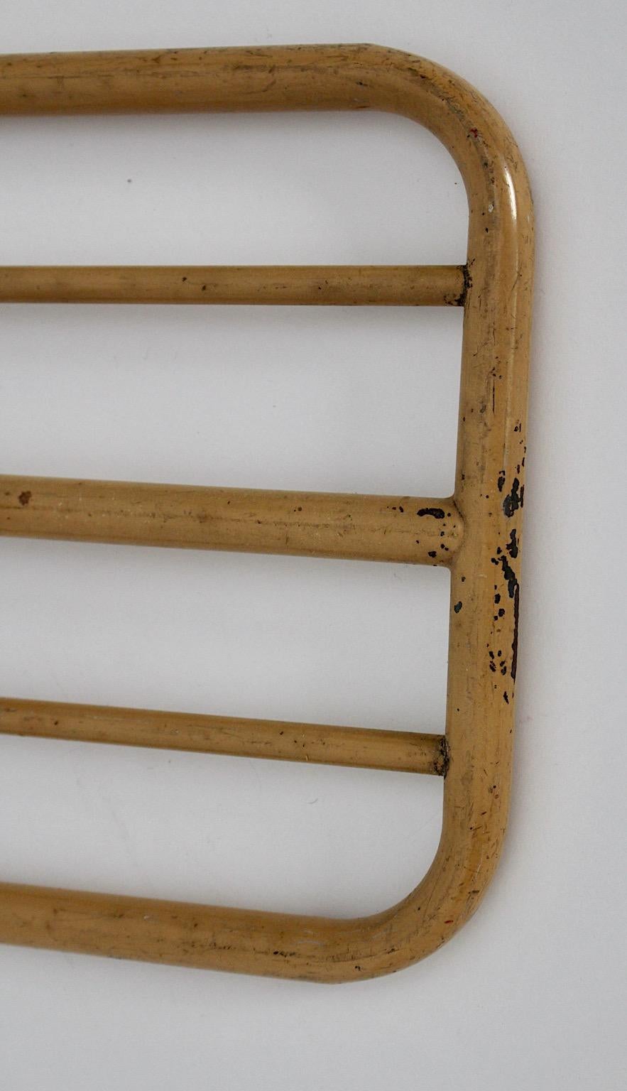 Bauhaus Era German Art Deco Vintage Tube Steel Beech Coat Rack, 1930s, Germany For Sale 5