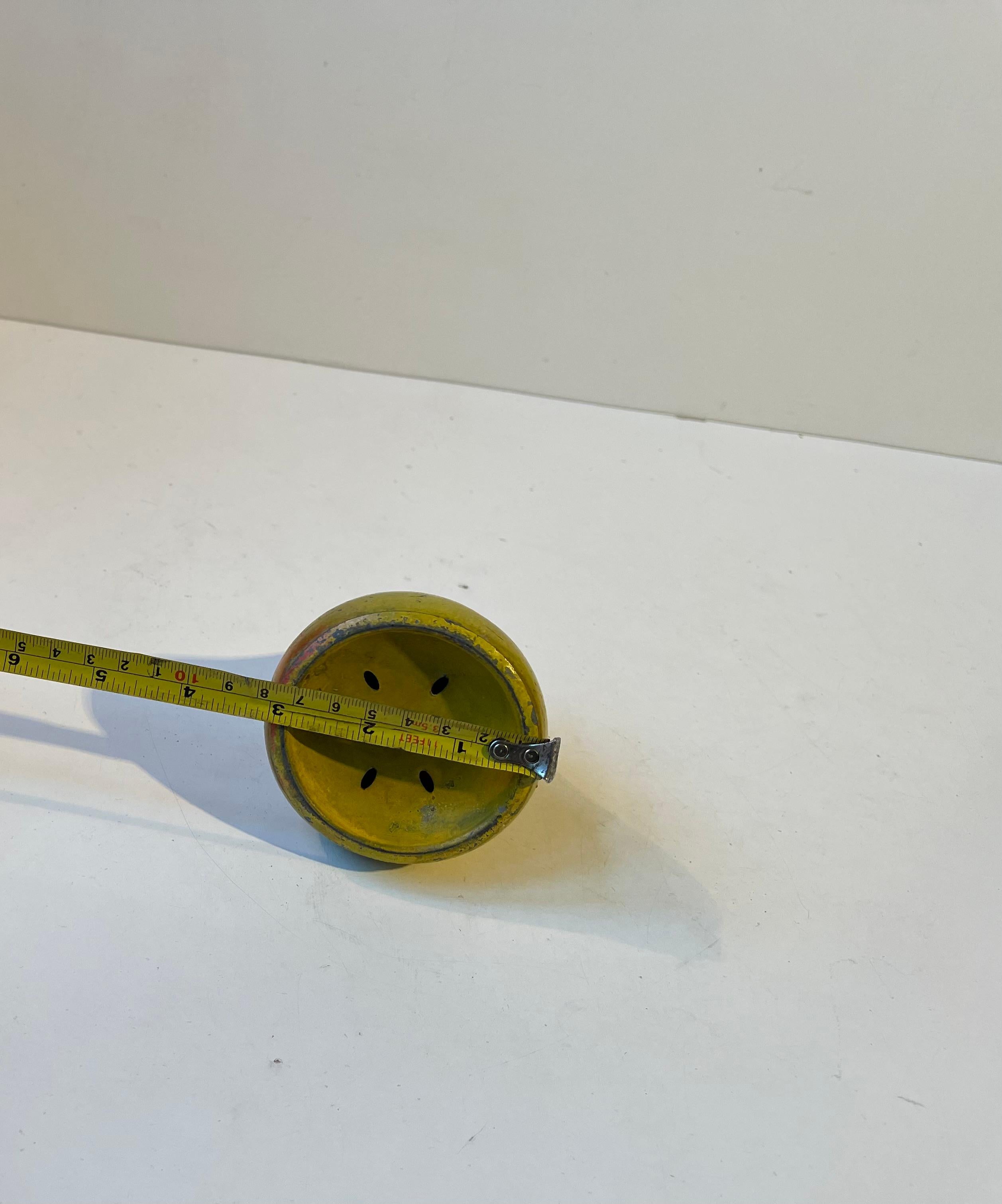 Bauhaus Era Pear Potpourri Jar in Lacquered Steel, 1920s For Sale 2