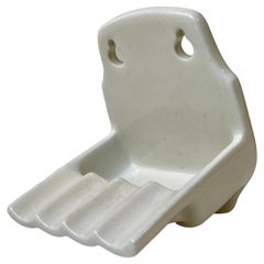 Bauhaus Era Wall Mounted Cigar Ashtray in Porcelain, 1930s