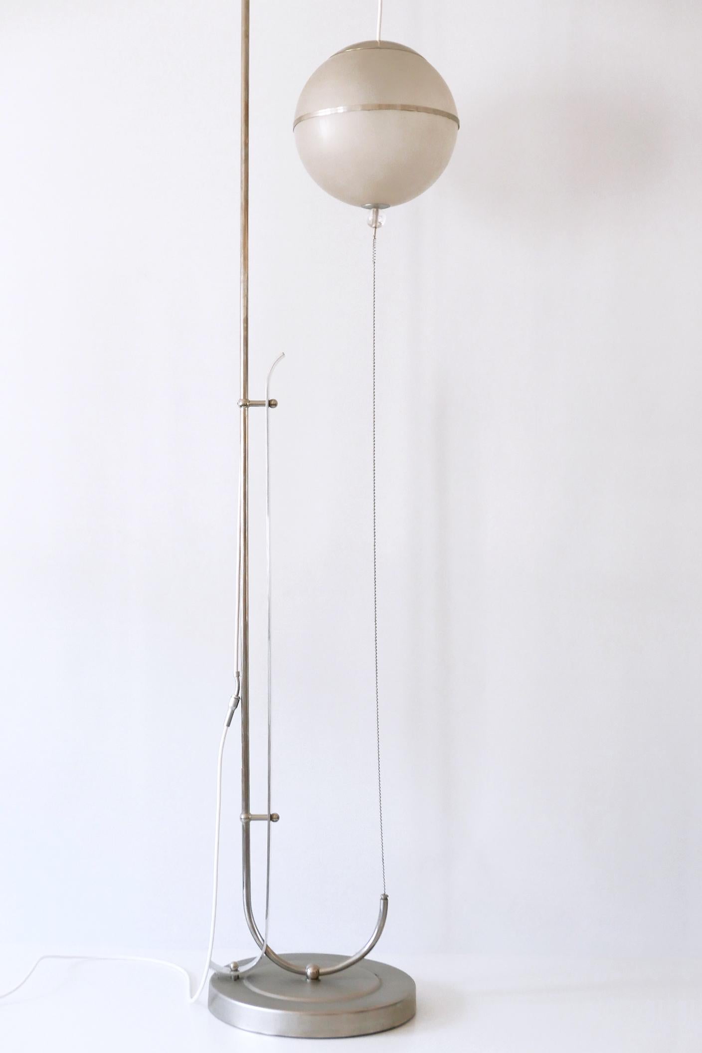 Bauhaus Floor Lamp by Karl Trabert for Schanzenbach & Co 1930s Germany For Sale 5