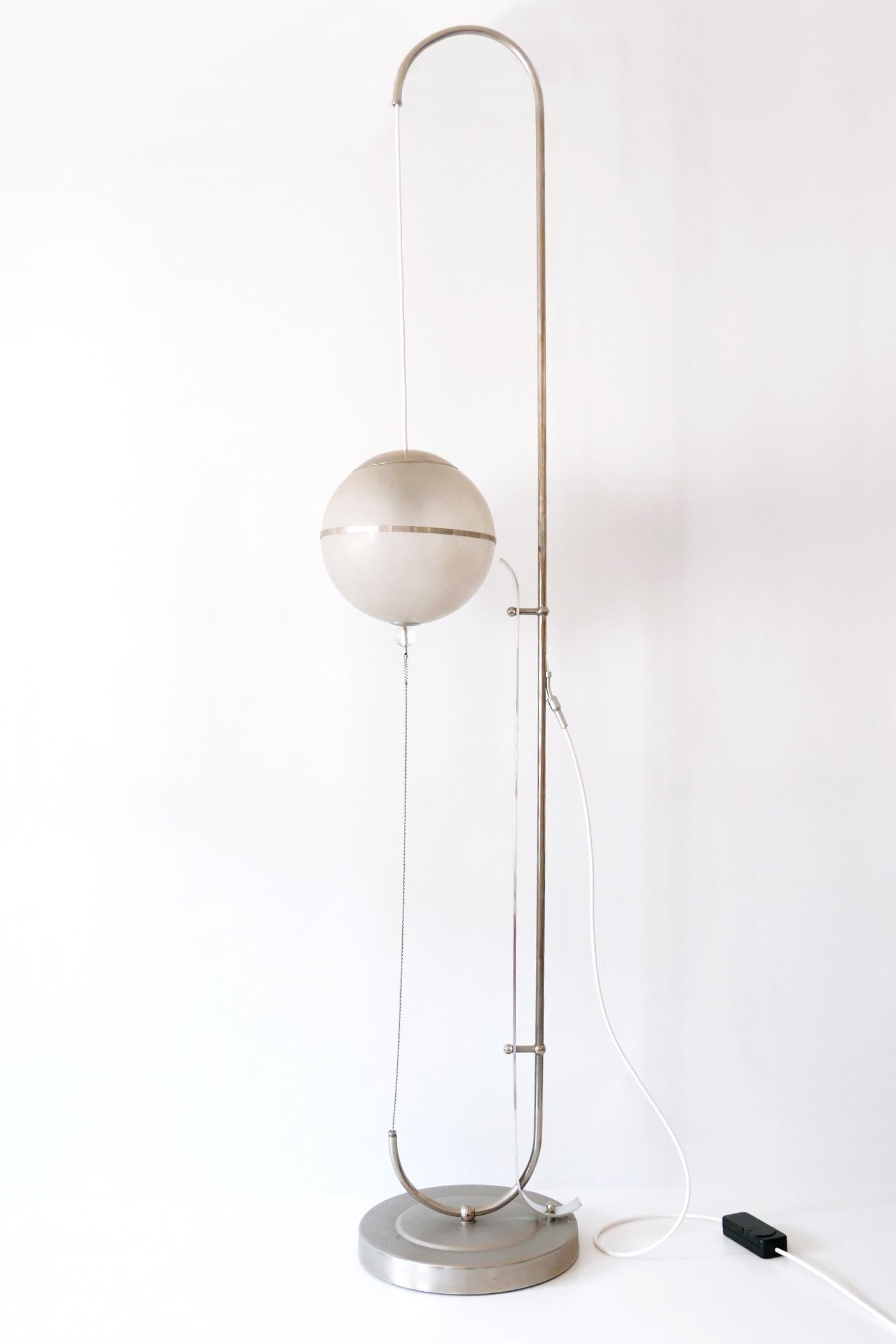 Mid-20th Century Bauhaus Floor Lamp by Karl Trabert for Schanzenbach & Co 1930s Germany For Sale