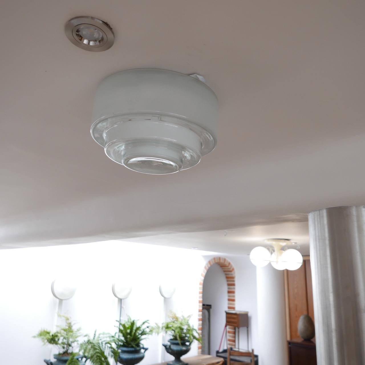 Bauhaus Flush Ceiling Light by Otto Muller for Sistrah from Germany In Good Condition In London, GB