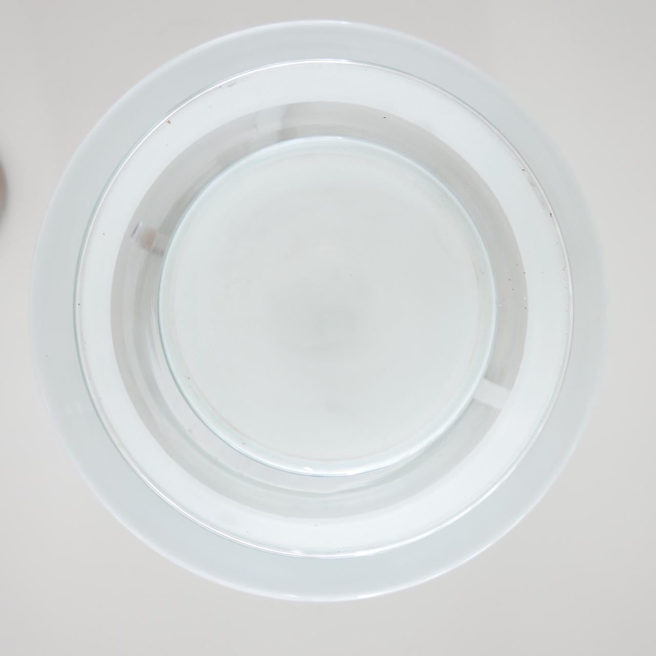 Glass Bauhaus Flush Ceiling Light by Otto Muller for Sistrah from Germany