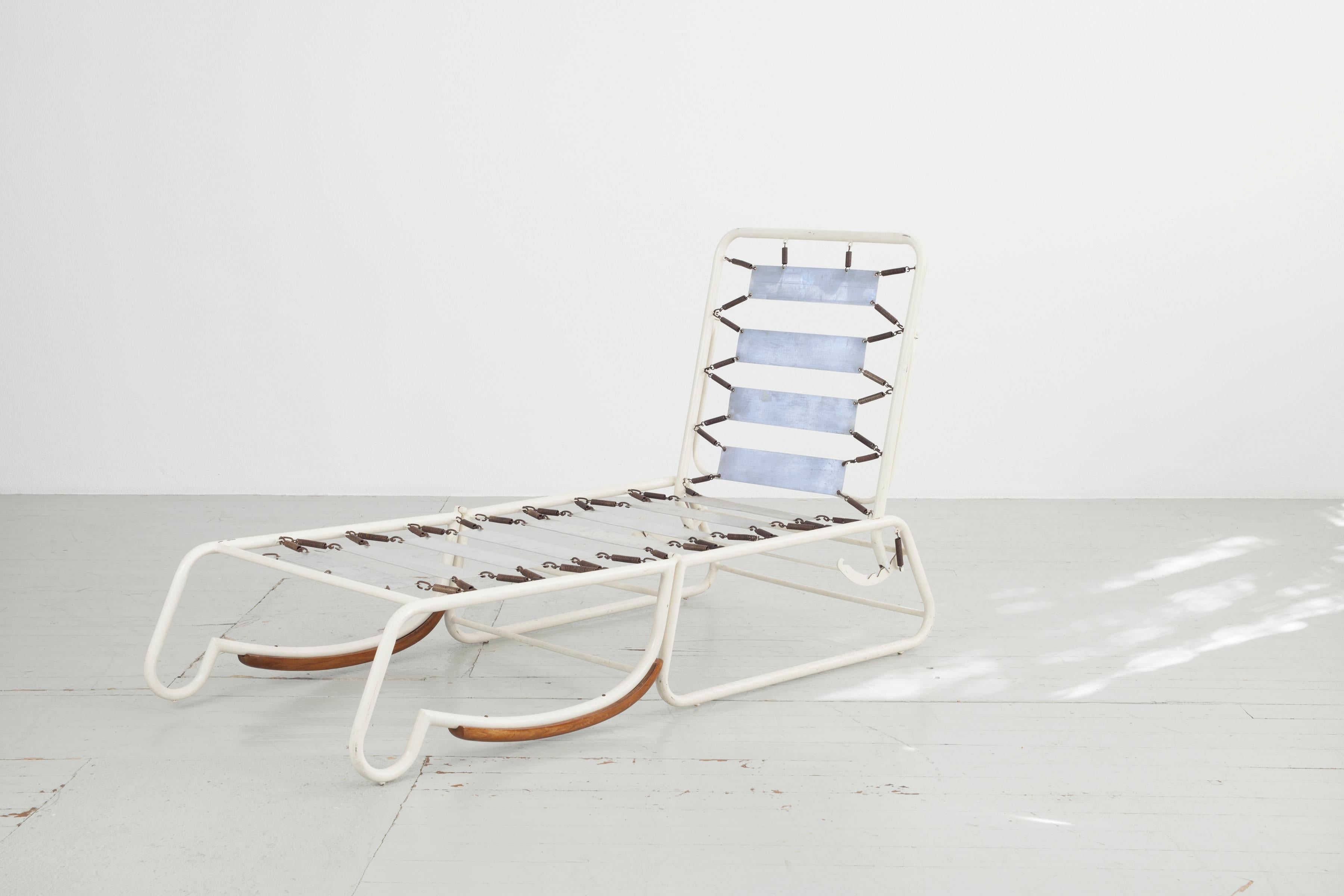Metal Bauhaus Folding Chair, Daybed, Germany 1930s For Sale