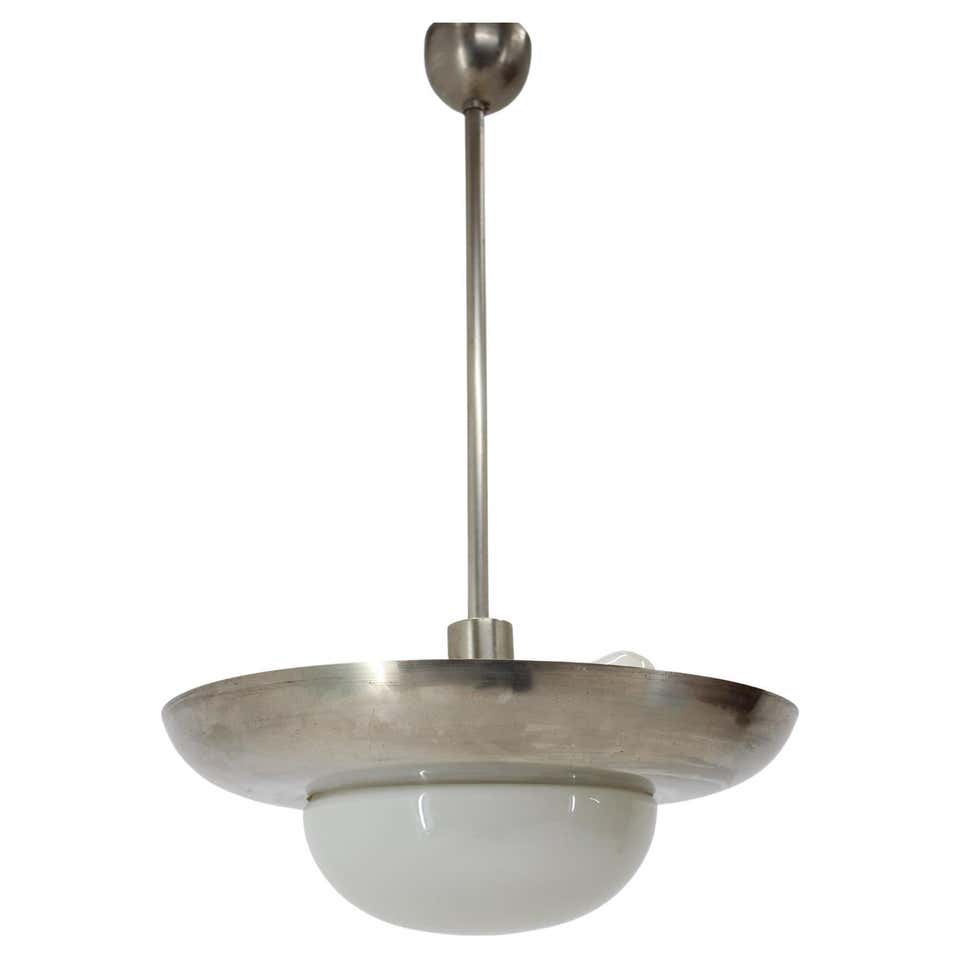 Aluminium and Glass Bauhaus / Functionalism Pendant - 1930s ...