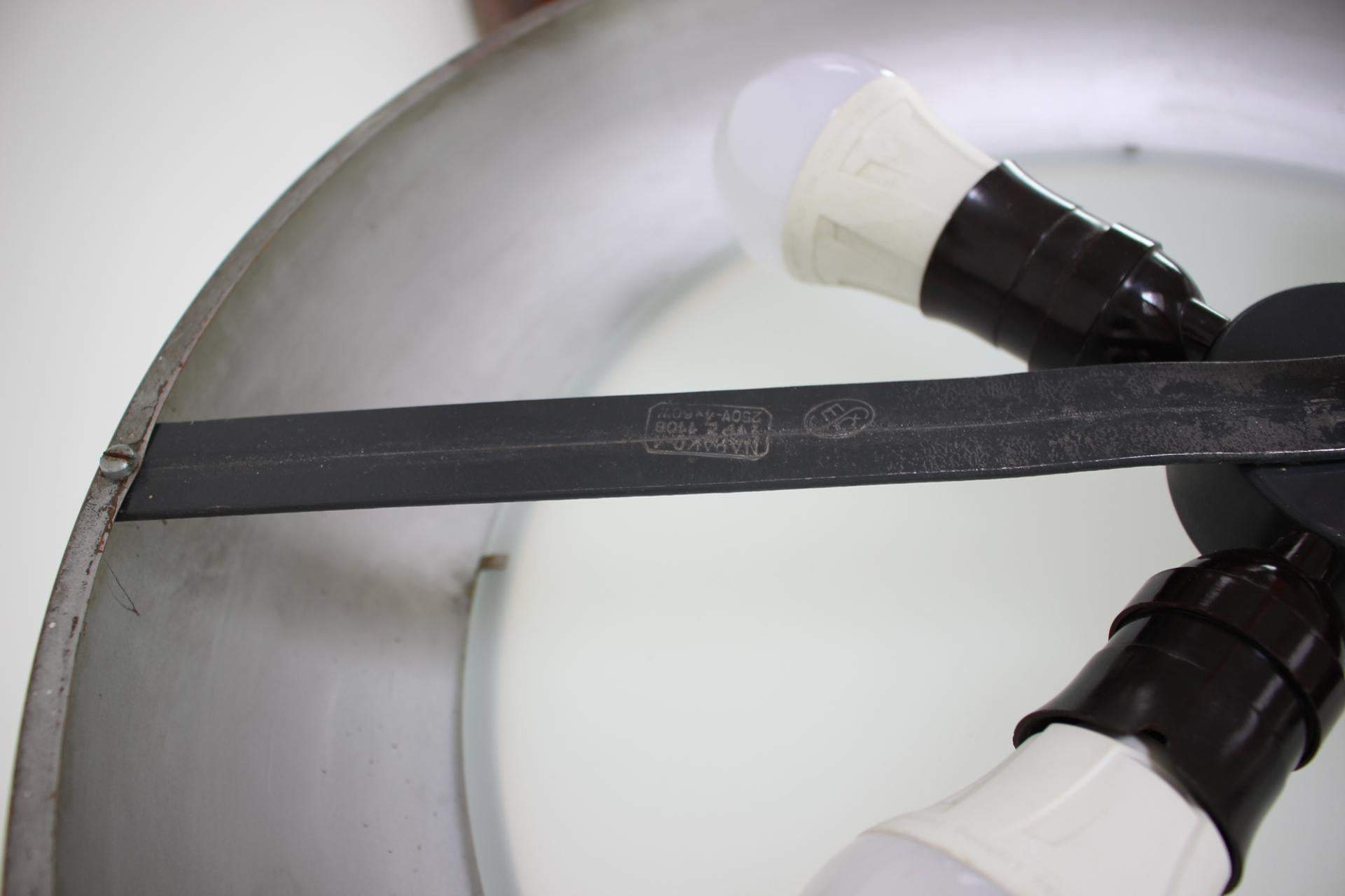 Metal Bauhaus / Functionalism UFO Pendant by Josef Hurka for Napako, 1940s For Sale