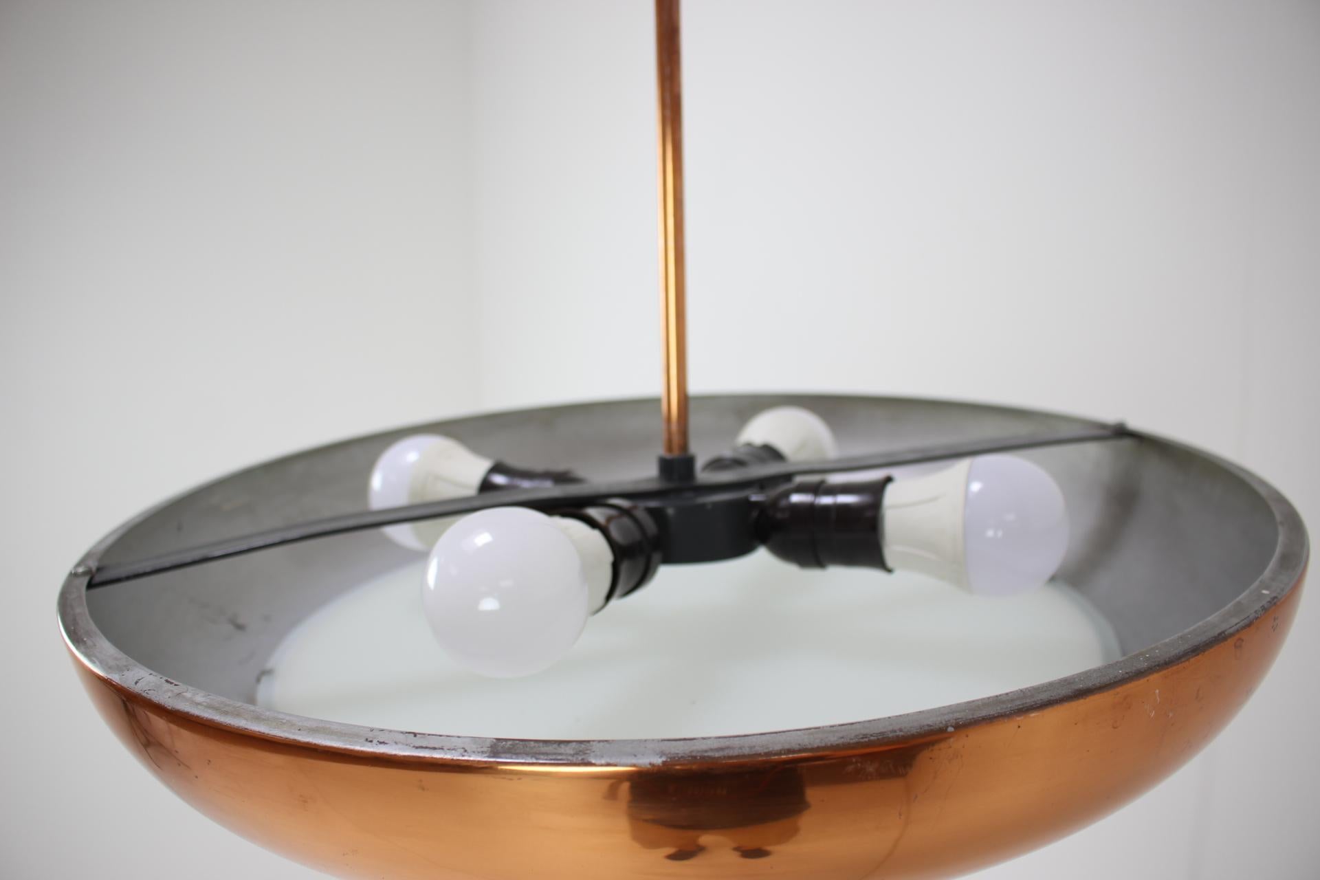 Bauhaus / Functionalism UFO Pendant by Josef Hurka for Napako, 1940s For Sale 1