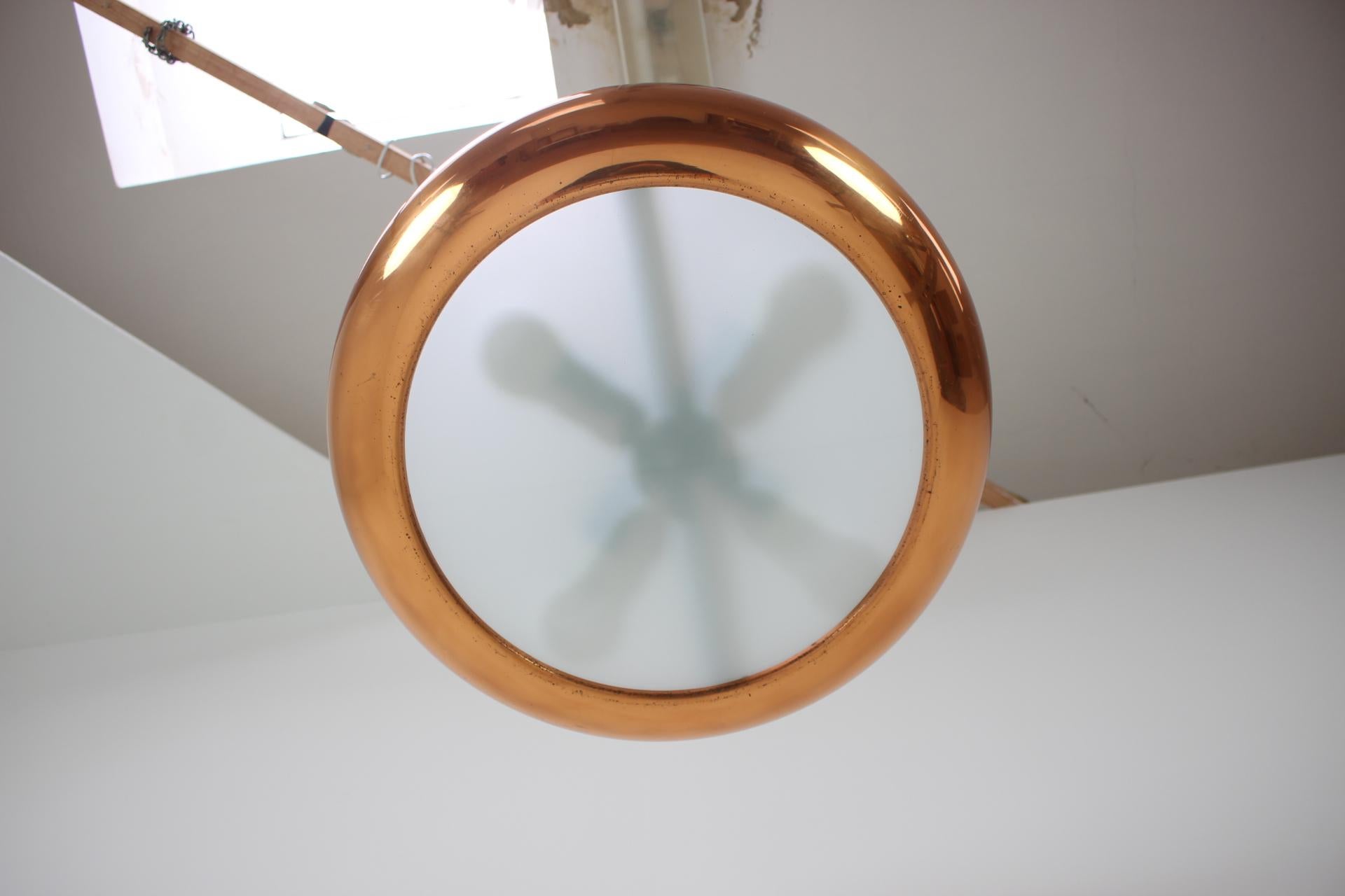Bauhaus / Functionalism UFO Pendant by Josef Hurka for Napako, 1940s For Sale 2