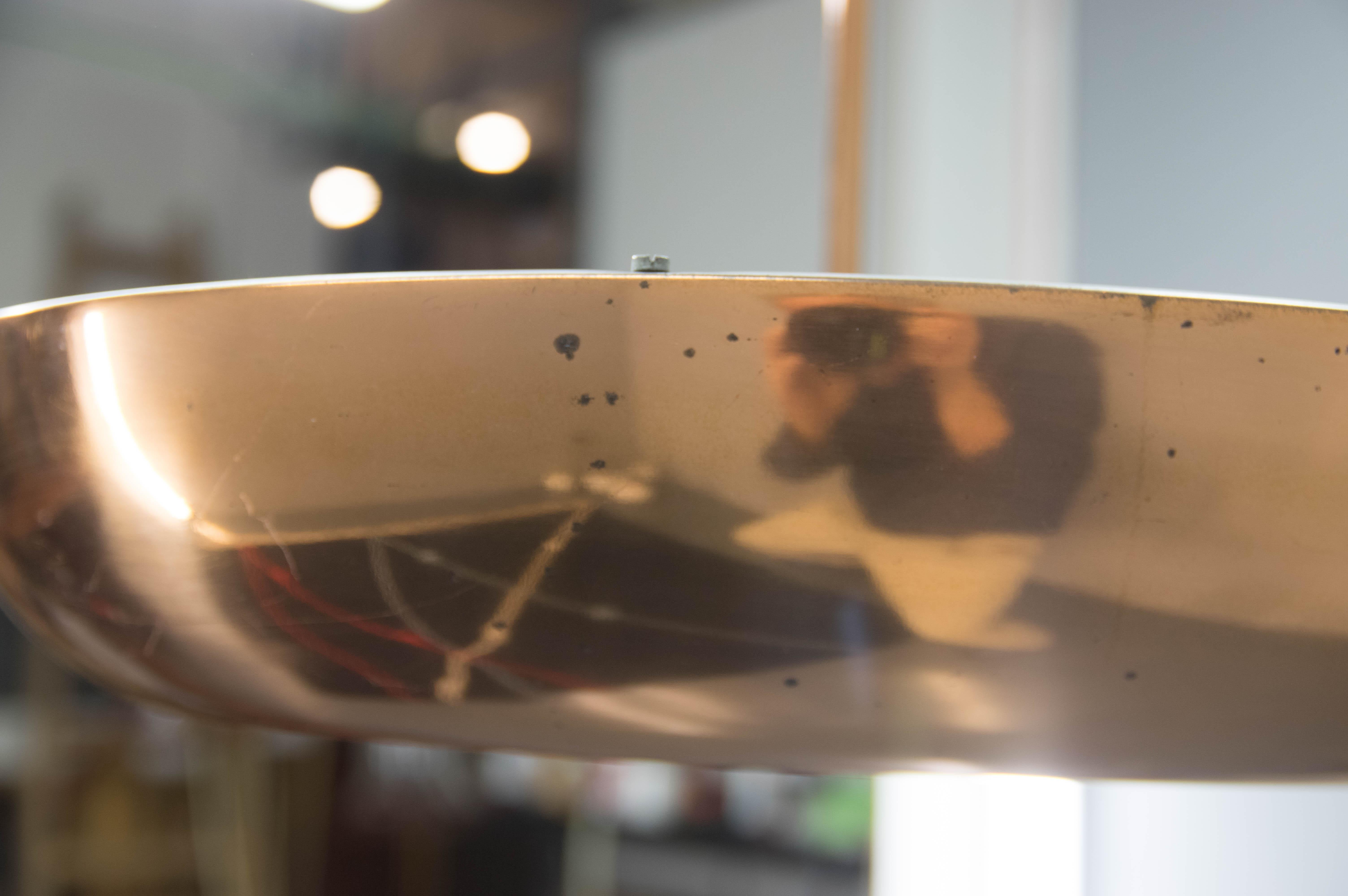 Bauhaus/ Functionalistischer Kupfer-Kronleuchter UFO, 1930er Jahre im Angebot 3