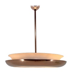Bauhaus / Functionalist Copper Chandelier Ufo, 1930s, Restored