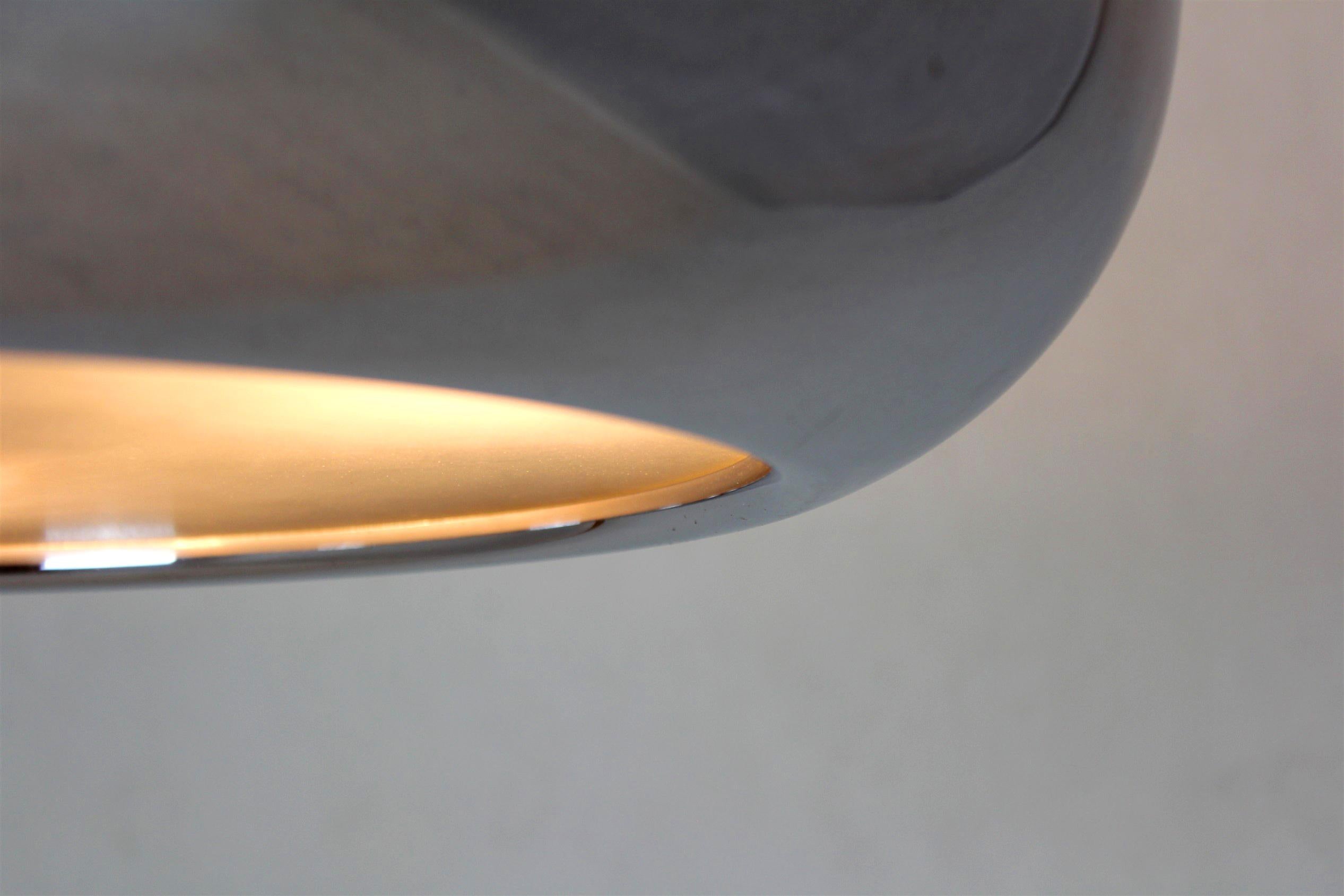 Bauhaus Functionalist Ufo Pendant Lamp by Josef Hurka for Napako, 1930s For Sale 8