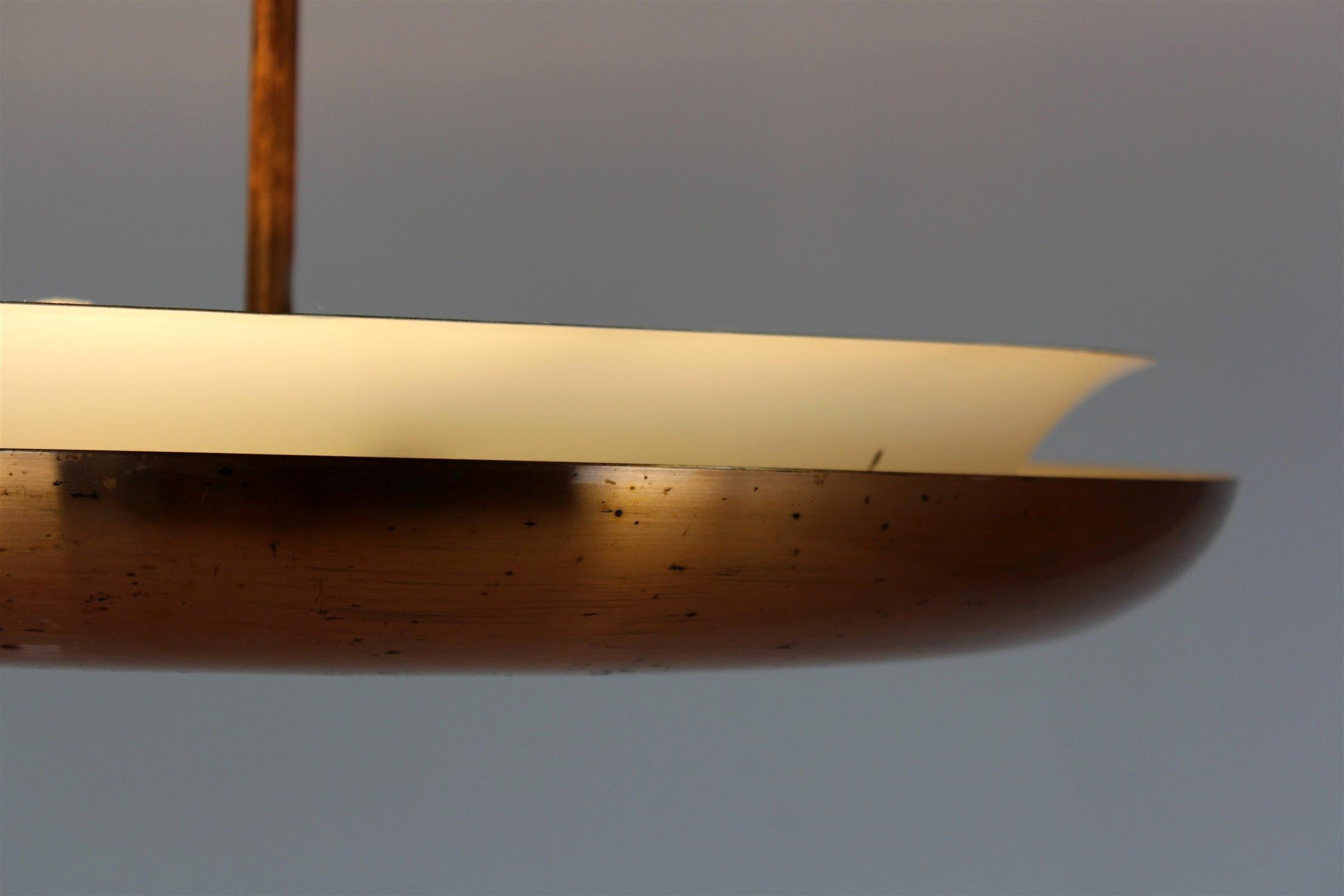 Lampada a sospensione Ufo funzionalista Bauhaus di Josef Hurka per Napako, anni '30 in vendita 8
