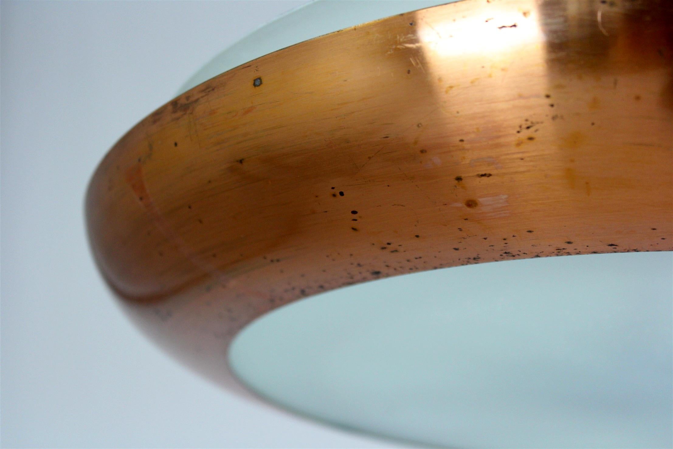 Acciaio Lampada a sospensione Ufo funzionalista Bauhaus di Josef Hurka per Napako, anni '30 in vendita