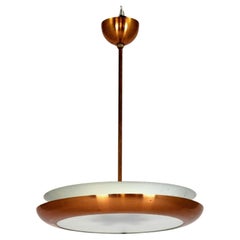 Bauhaus Functionalist Ufo Pendant Lamp by Josef Hurka for Napako, 1930s