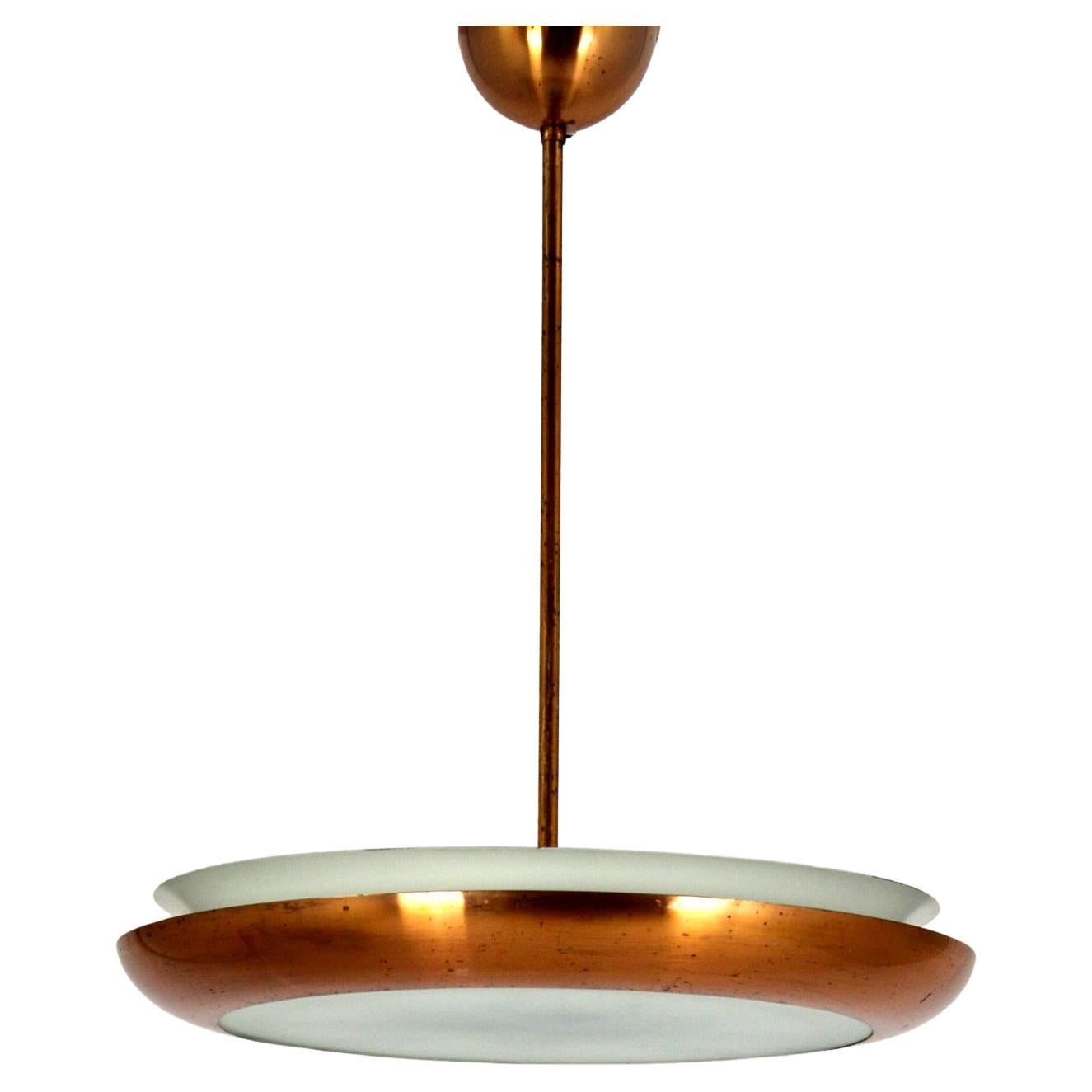 Lampada a sospensione Ufo funzionalista Bauhaus di Josef Hurka per Napako, anni '30