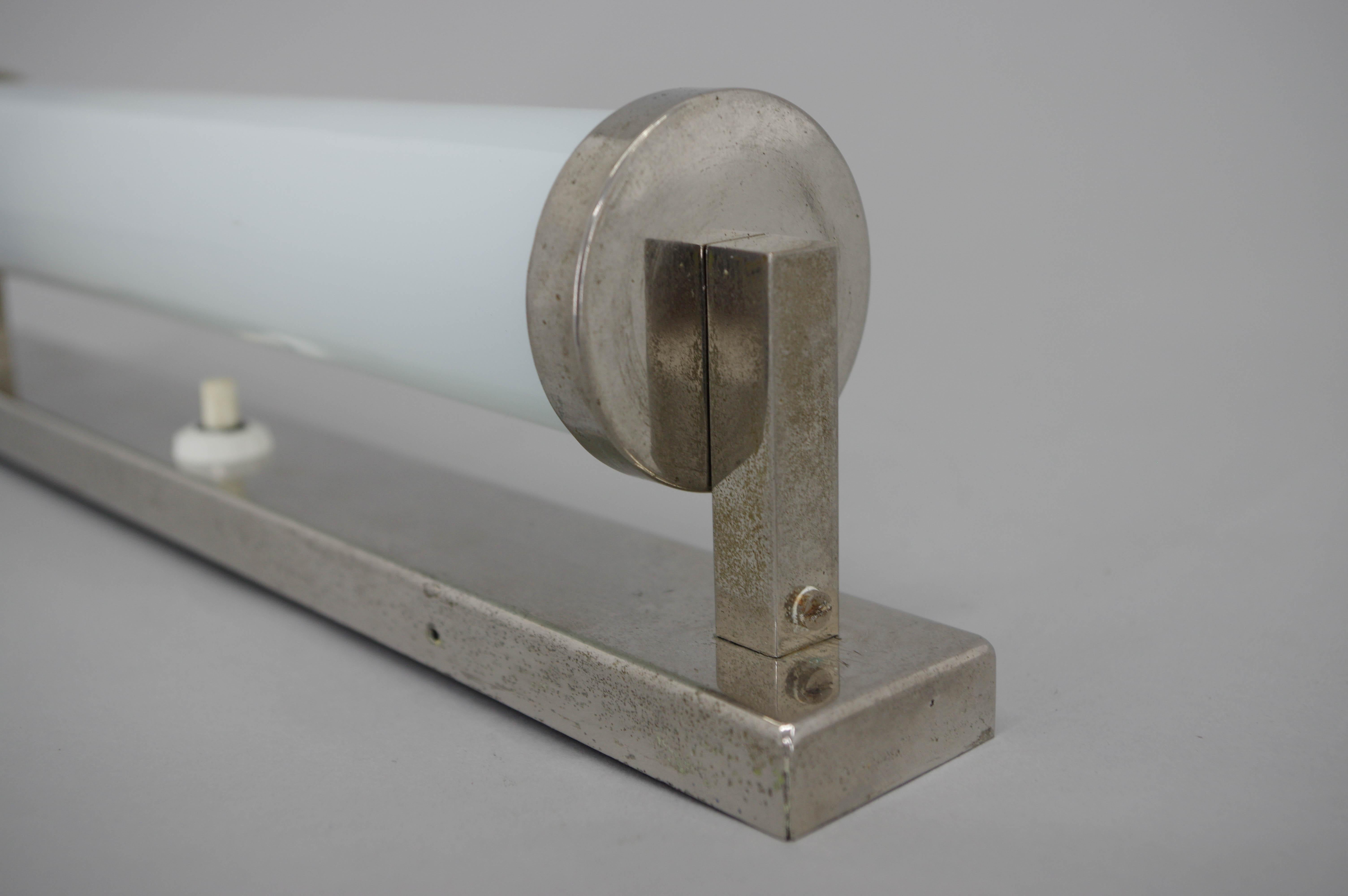Bauhaus / Functionalist Wall Lamp, 1930s, Restored For Sale 1