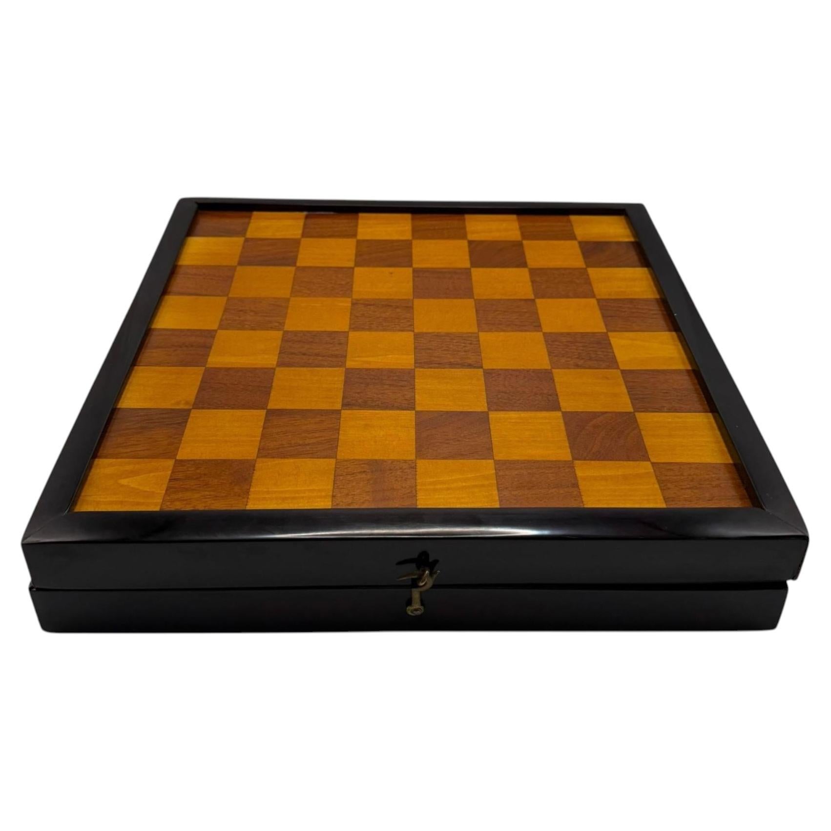 Bauhaus Games Box, Chess, Nine Men's Morris, and Backgammon, Germany, circa 1920 For Sale