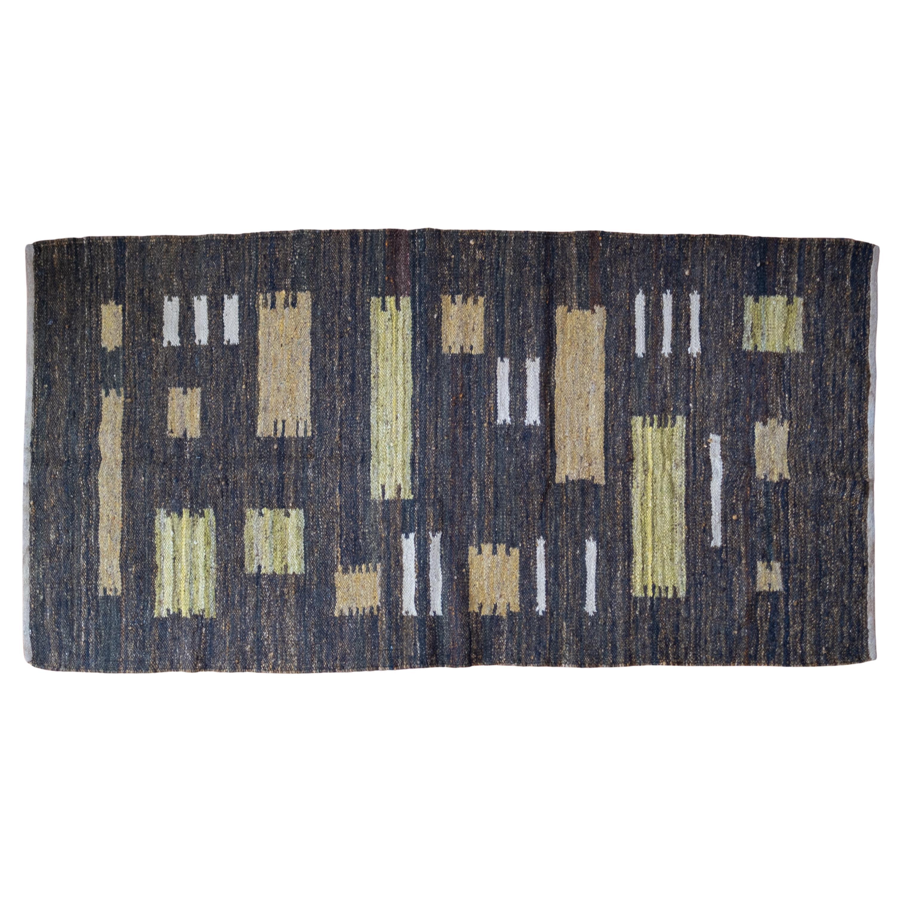 Bauhaus Geometric Flat-Weave Rug For Sale