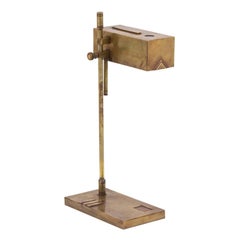 Bauhaus, Gilt Brass Lamp, 1920s