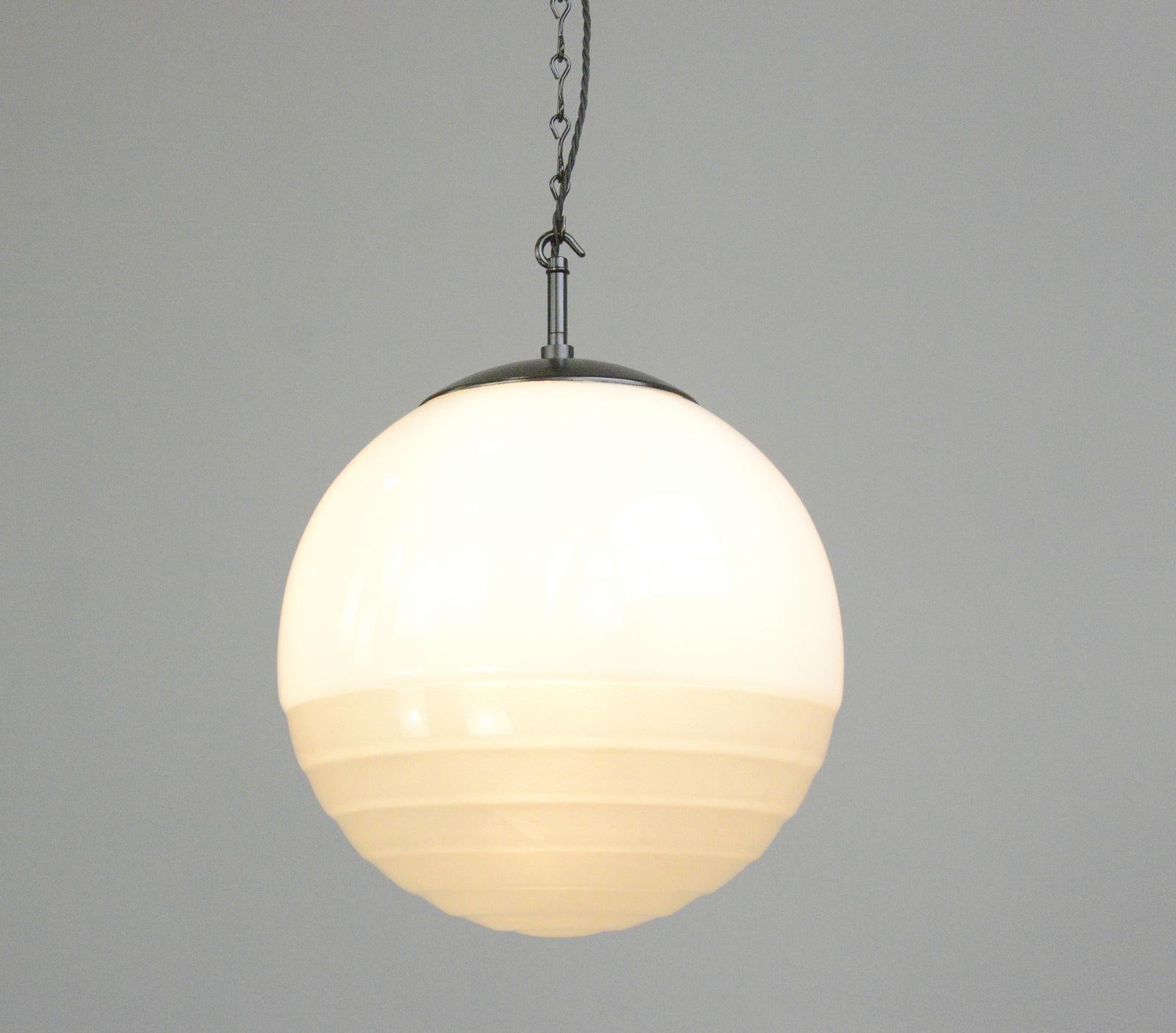 Bauhaus Globe Light by August Walther and Sohne, Circa 1930s In Good Condition In Gloucester, GB