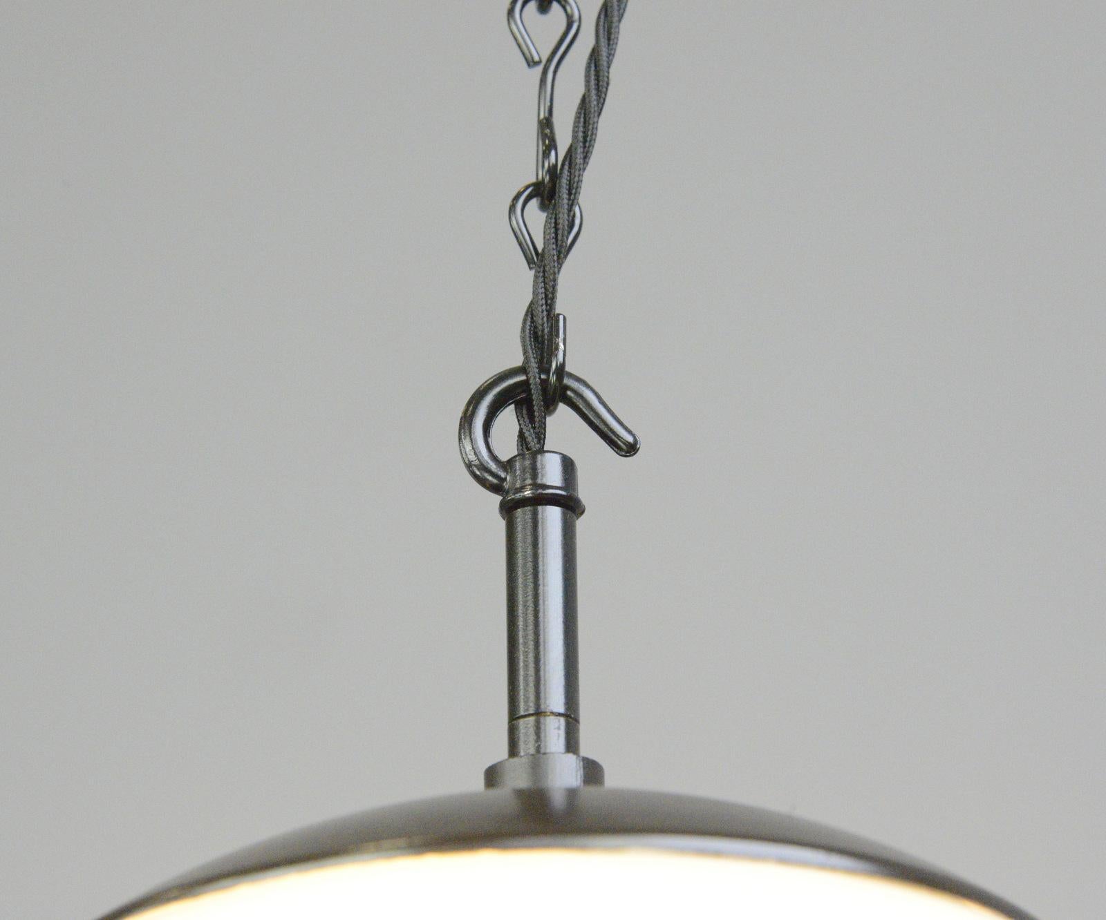 Opaline Glass Bauhaus Globe Light by August Walther and Sohne, Circa 1930s