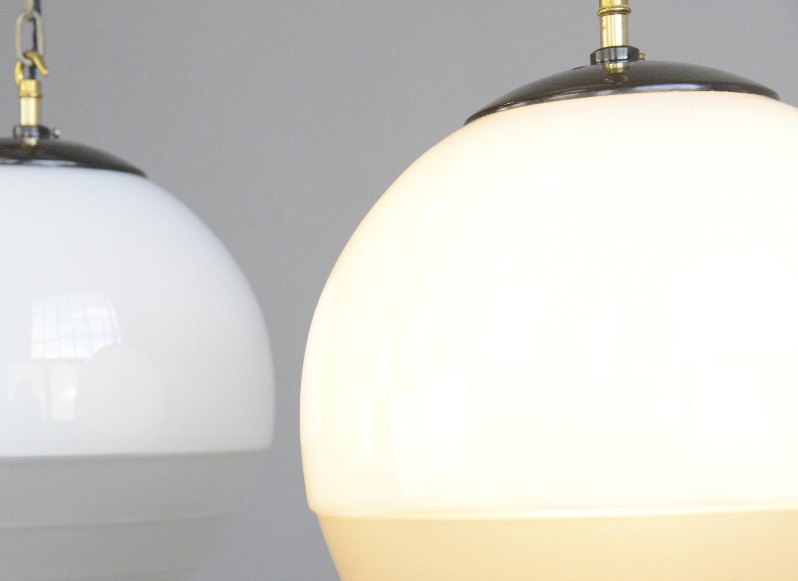 Bauhaus Globe Lights by August Walther and Sohne, circa 1930s 4