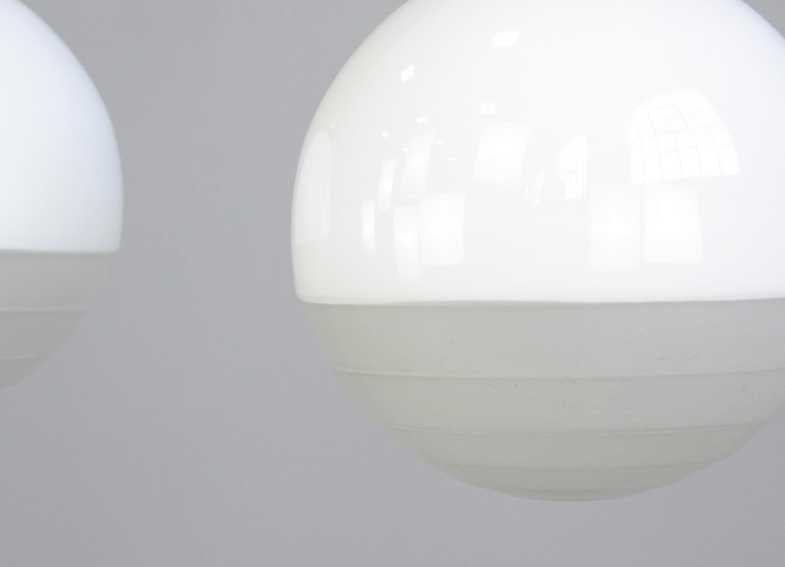 German Bauhaus Globe Lights by August Walther and Sohne, circa 1930s